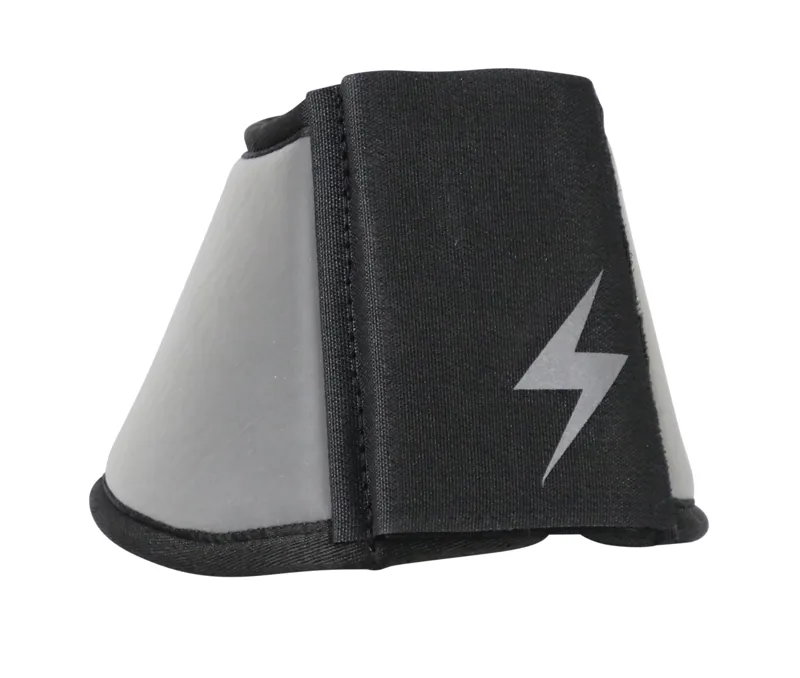 Hy Equestrian Silva Flash Over Reach Boots - Reflective Silver/Black